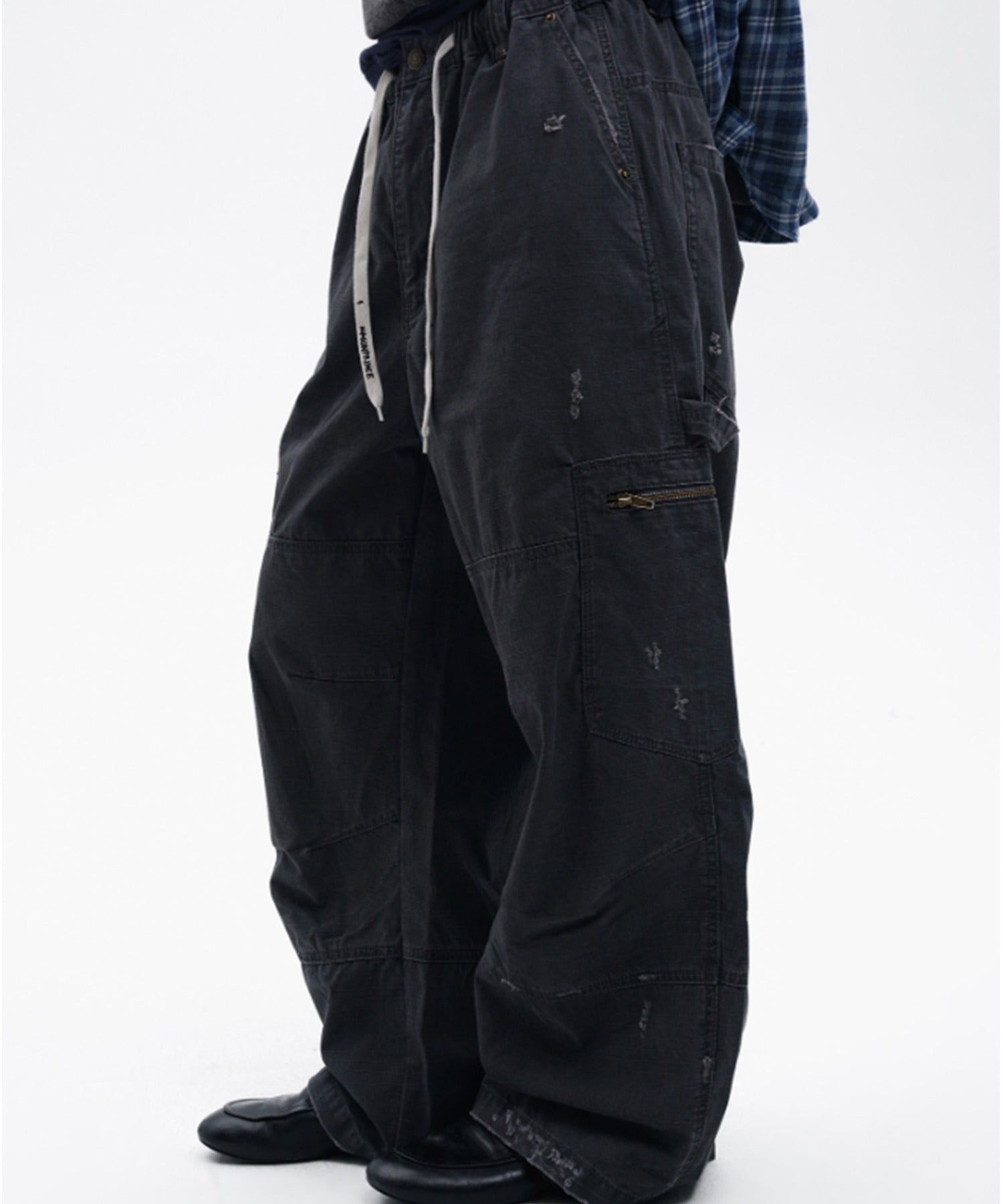 バギーシルエット ダメージ加工 カーゴパンツ XXK4382【MASONPRINCE