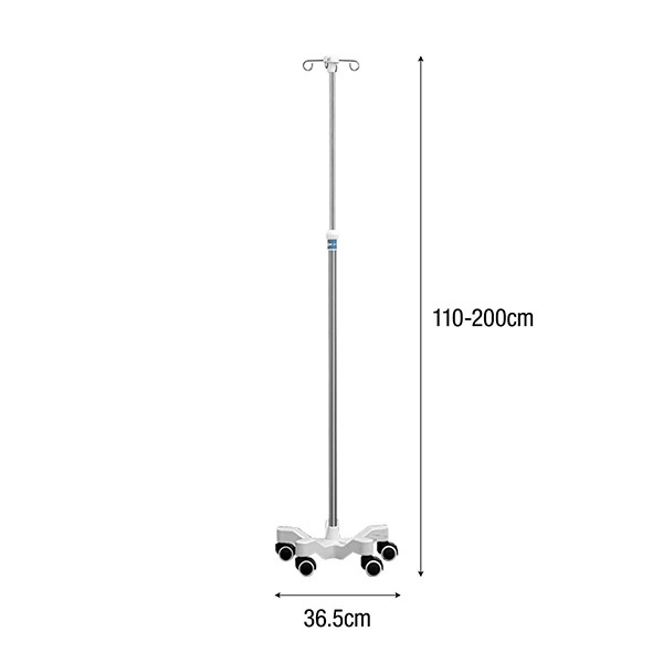 点滴スタンド IVスタンド 110～200cm 伸縮 高さ調整 ガートル台