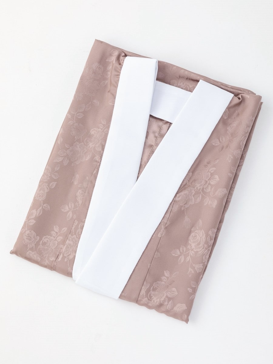 長襦袢用反物 アイボリー×ブラウンストライプ 長襦袢用反物 アイボリー