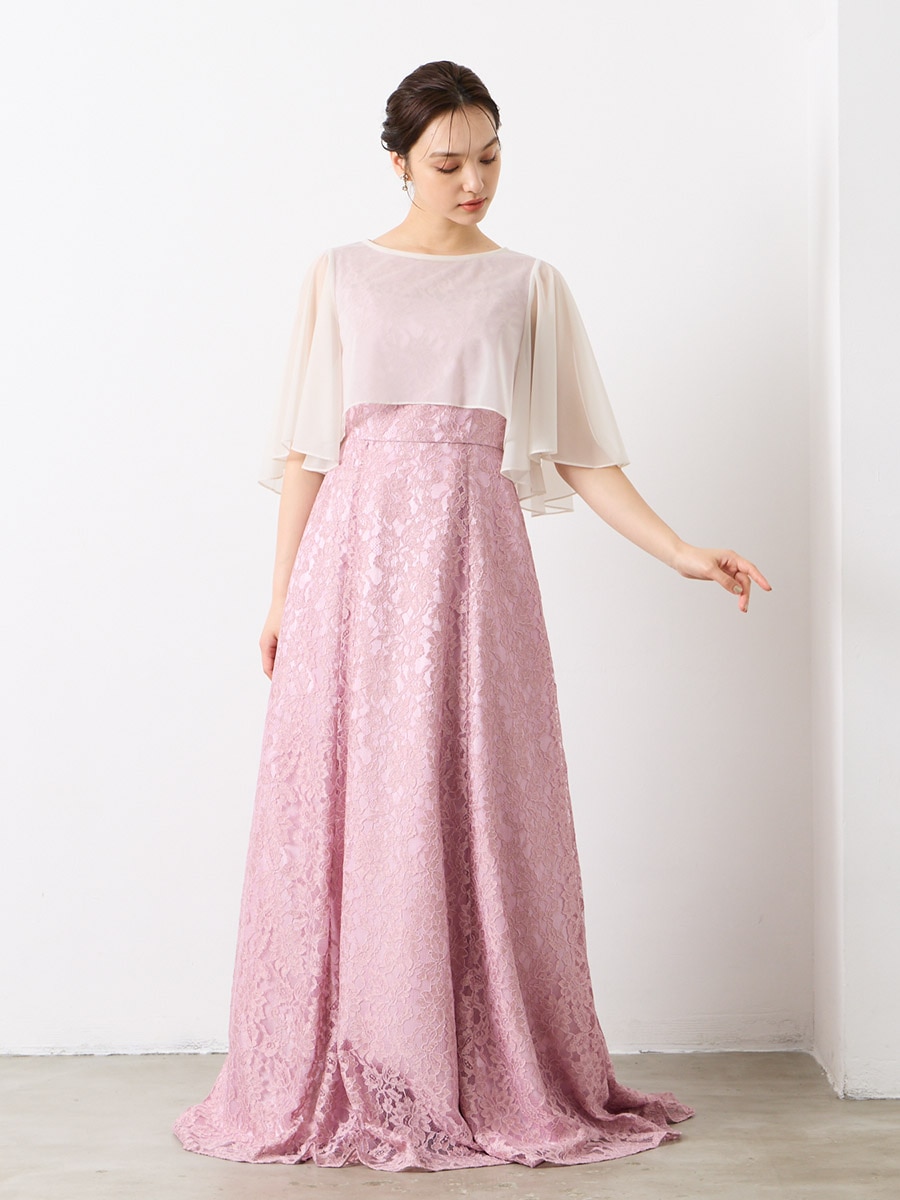 ラメレースロングドレス(M ラベンダー): AIMER | エメ ｜ミマツ