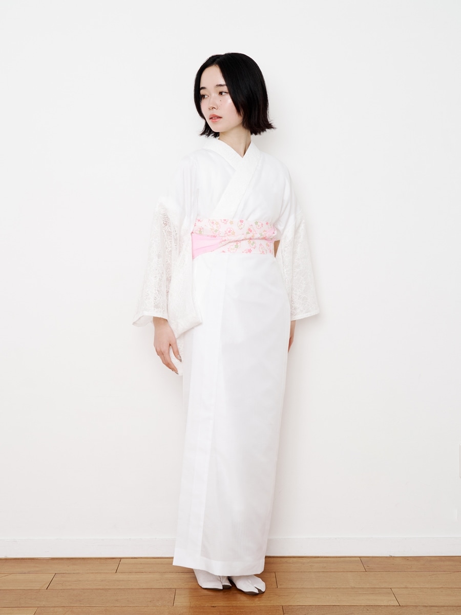 夏用・長襦袢「レースブーケ」(FREE ホワイト): ふりふ ｜ミマツ