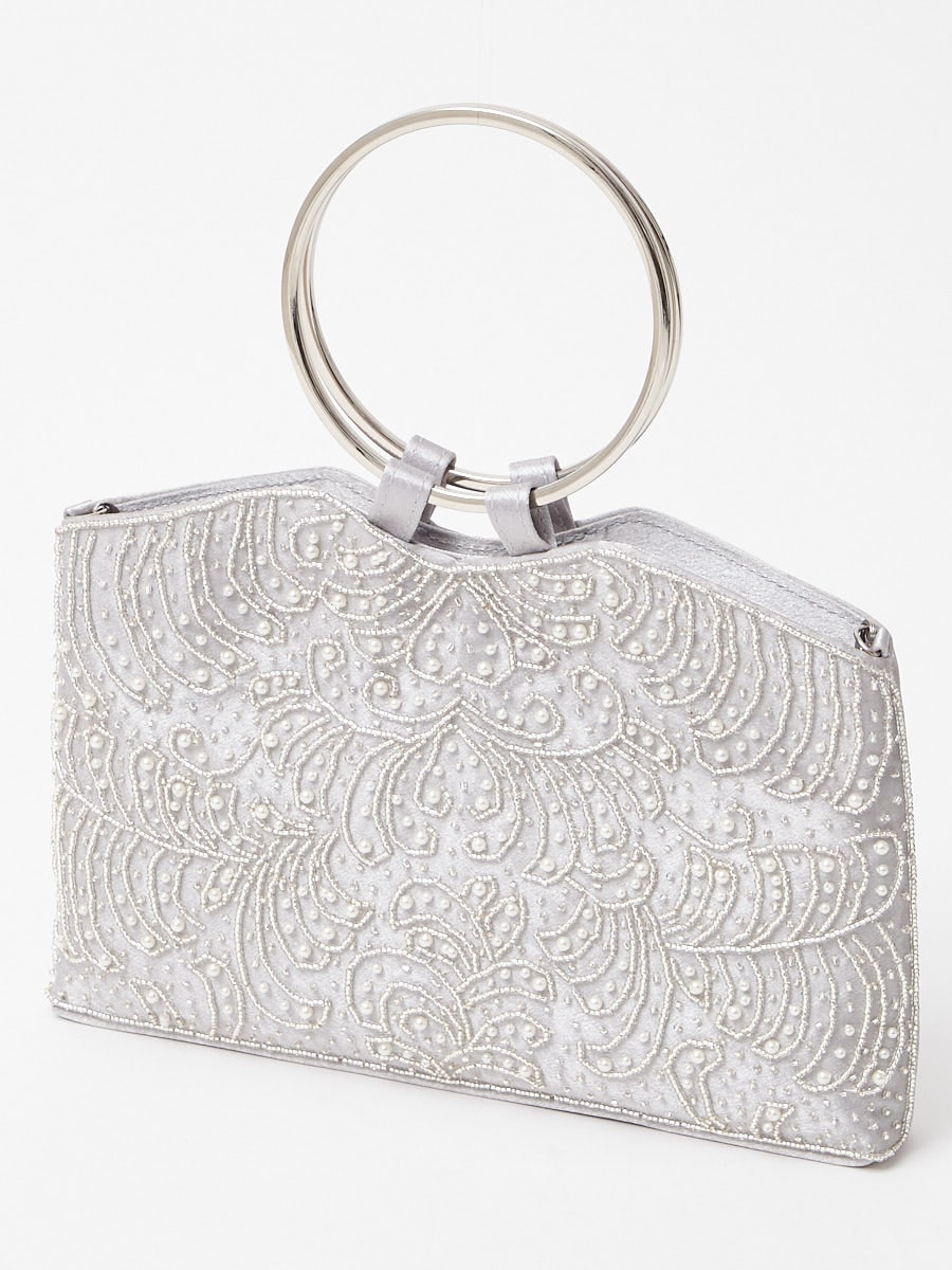 ハンドル付きビーズ刺繍バッグ(FREE ベージュ): AIMER | エメ ｜ミマツ