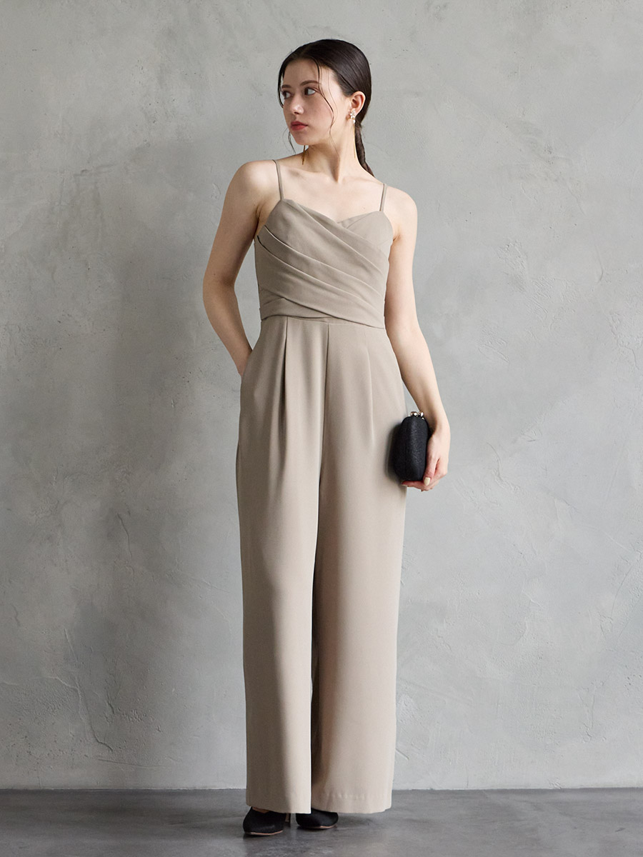 クロスデザインキャミソールオールインワン(S ブラック): AIMER | エメ