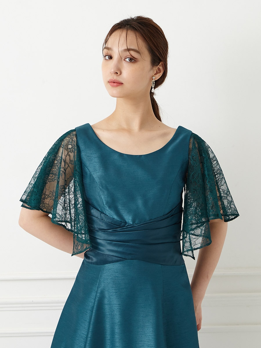 シャンタンロングドレス専用レース付け袖(M ワイン): AIMER | エメ