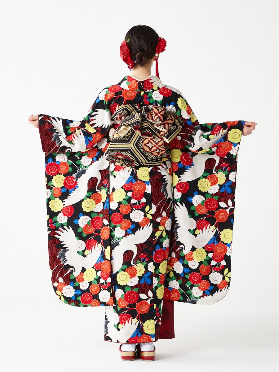 レンタル振袖【F3704】 八重鶴姫(FREE レッド): ふりふ ｜ミマツ