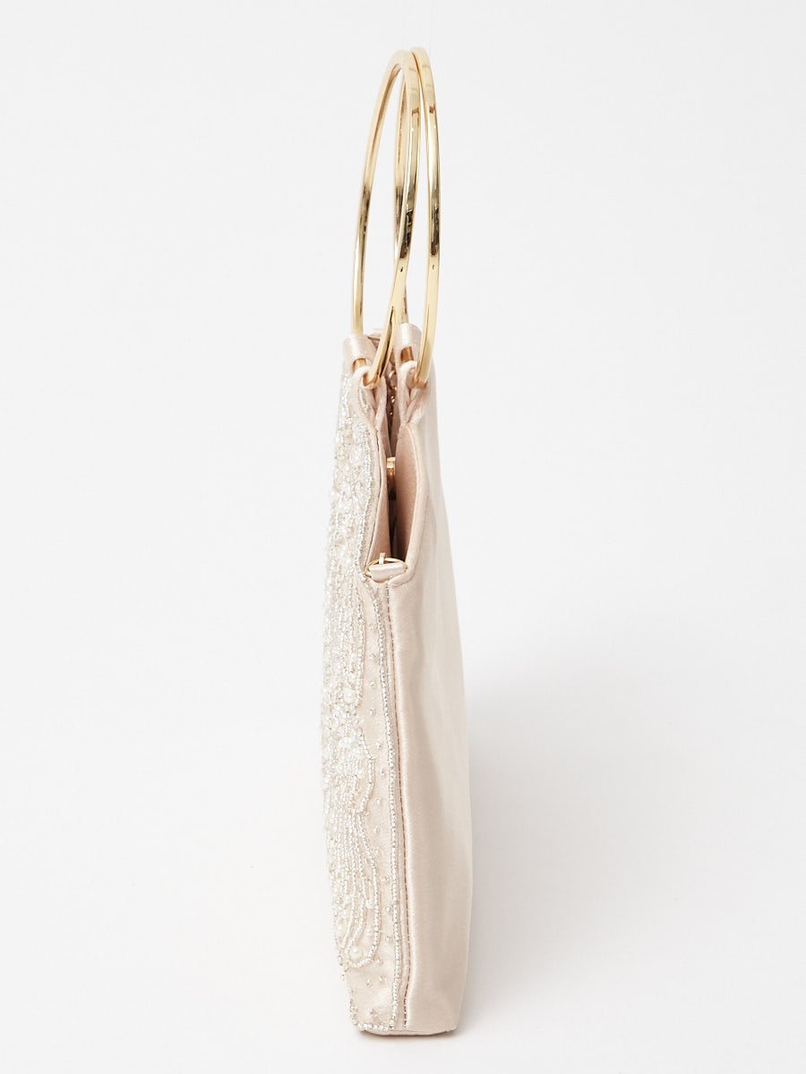 ハンドル付きビーズ刺繍バッグ(FREE ベージュ): AIMER | エメ ｜ミマツ