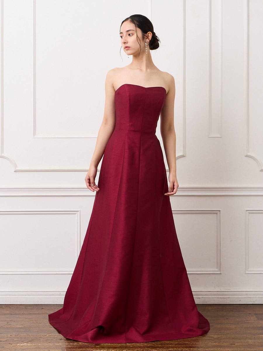 シャンタンマーメイドロングドレス(M ブラック): AIMER | エメ