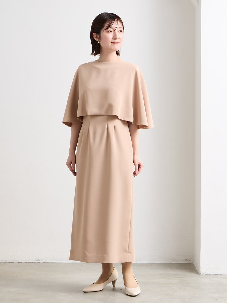 ケープ付き3WAYワンピース(M ベージュ): AIMER | エメ ｜ミマツ