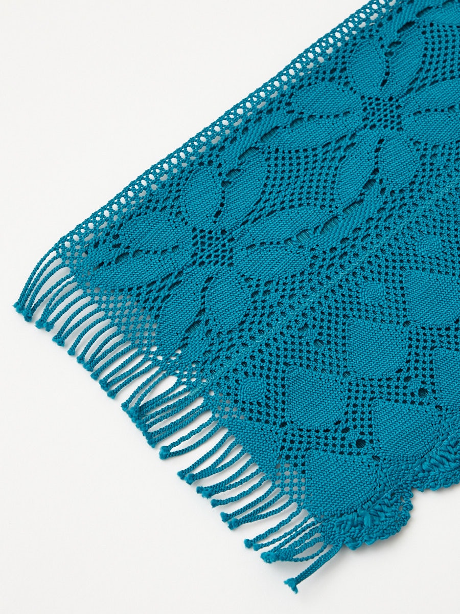 ラスト1点】半巾帯「レース」(FREE ターコイズ): ふりふ ｜ミマツ