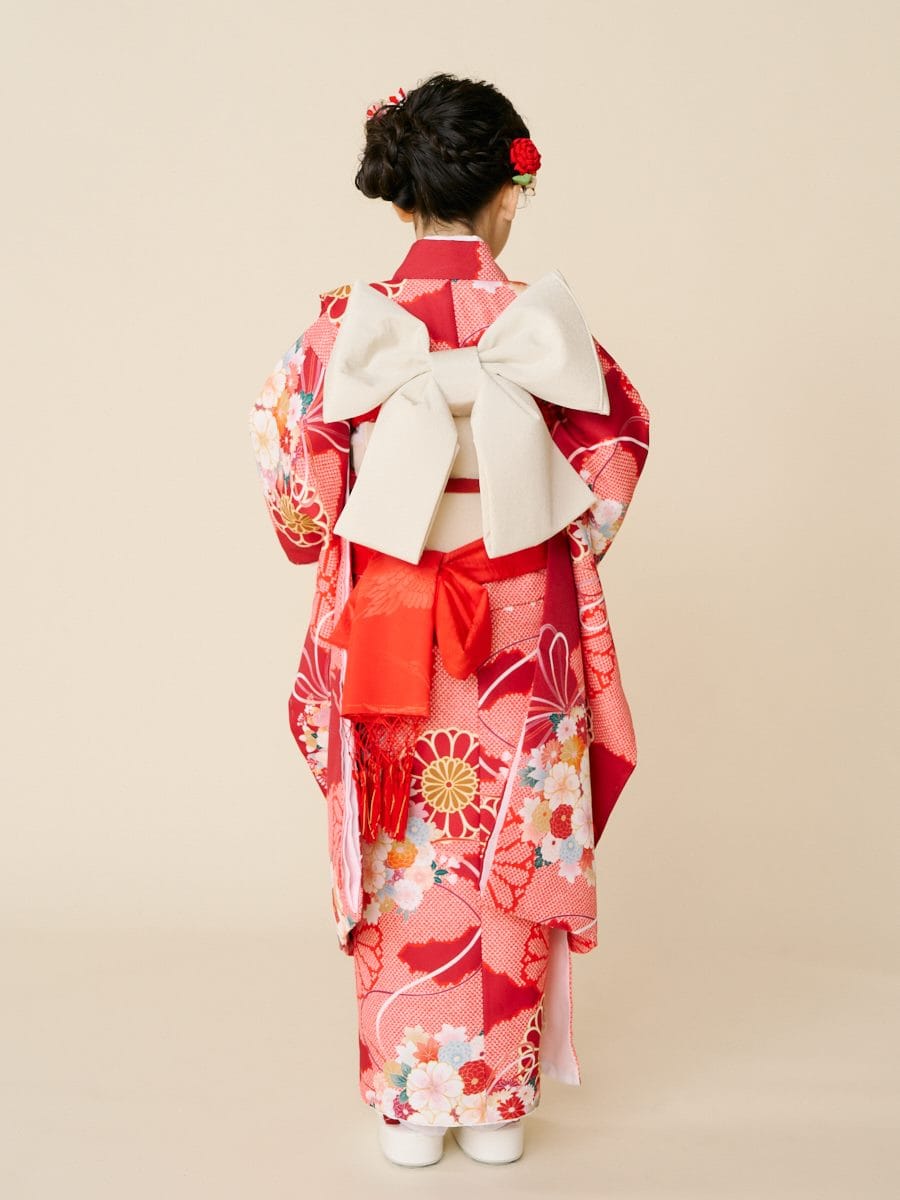 ラスト1点】【 七五三 7才 フルセット 】 くす玉(FREE レッド): ふりふ