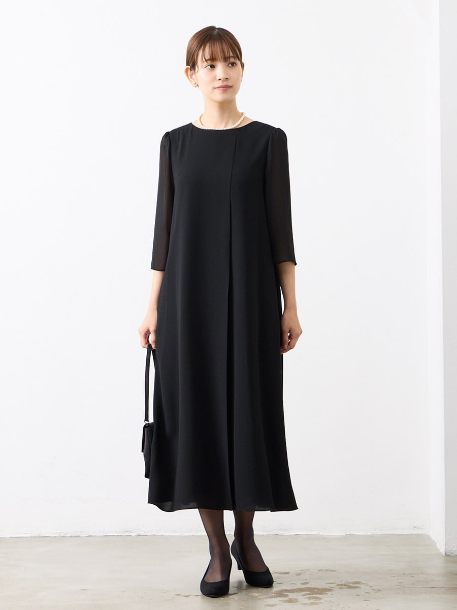 喪服・礼服】【夏用喪服】【マシンウォッシャブル】アシンメトリー