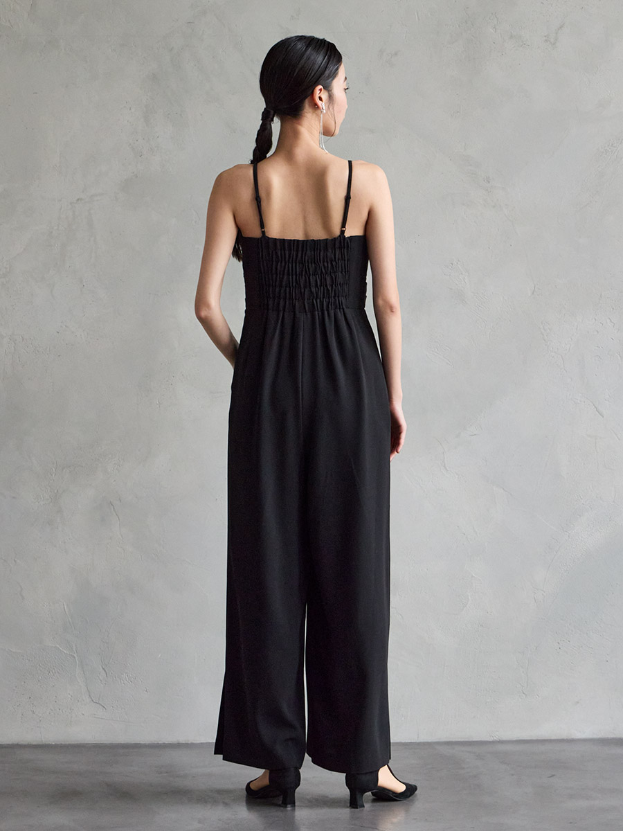 クロスデザインキャミソールオールインワン(S ブラック): AIMER | エメ