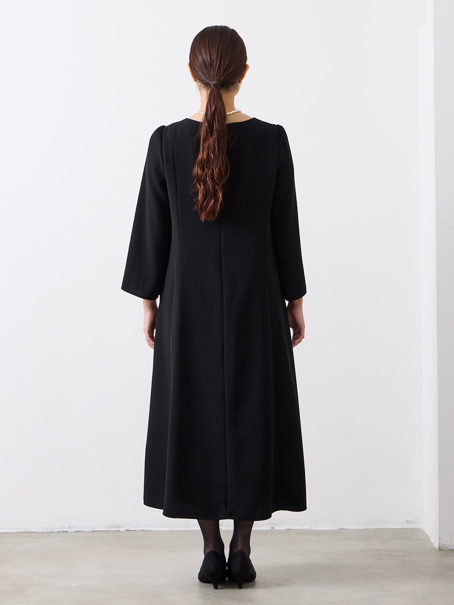 喪服・礼服】【ウォッシャブル】アシンメトリータックテントライン