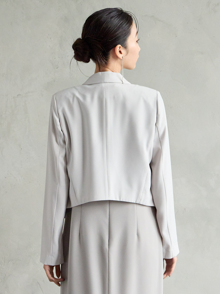 試着キャンペーン対象】ショールカラージャケット(M ブラック): AIMER