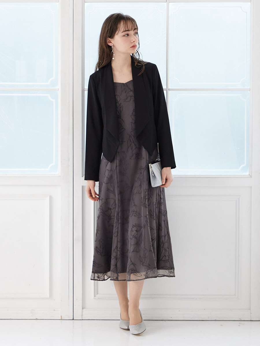 試着キャンペーン対象】ショールカラージャケット(M ブラック): AIMER