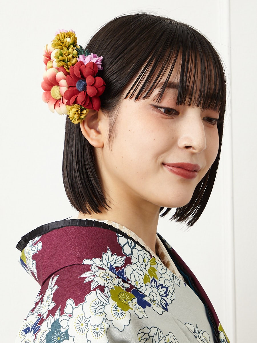 ラスト1点】まりぼんぼんかんざし(FREE ホワイト): ふりふ ｜ミマツ