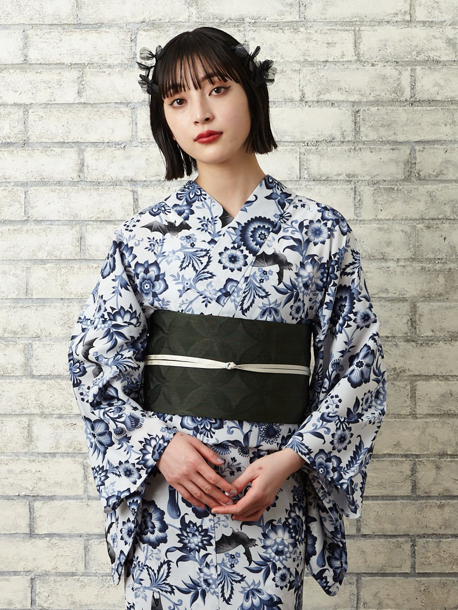 浴衣単品「 更紗蝙蝠 」(FREE ブルー): ふりふ ｜ミマツグループ