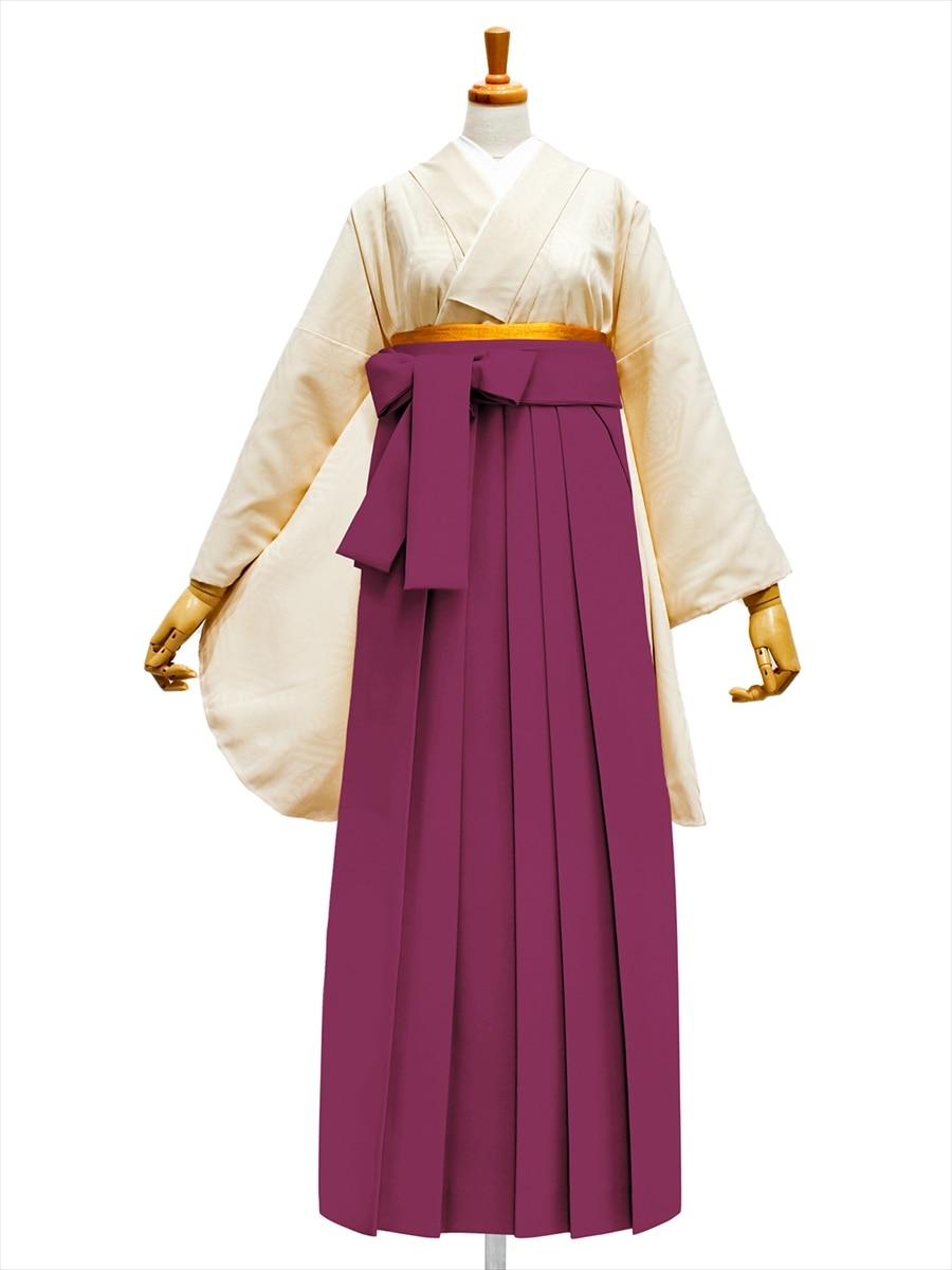 レンタル商品】レンタル袴「【M0062】華亀甲・オフホワイト」(S ダーク