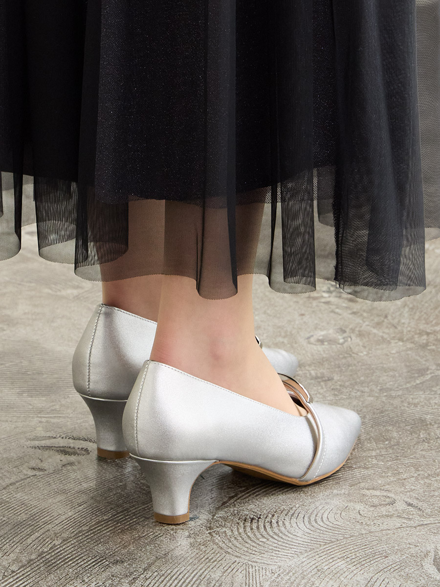 メタリックバー付きパンプス(S ゴールド): AIMER | エメ ｜ミマツ