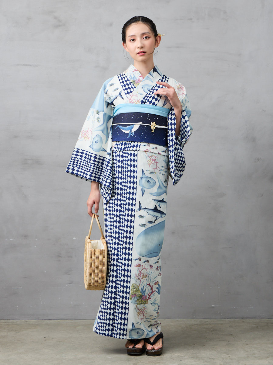 浴衣単品「 キャマラード 」(FREE ブルー): ふりふ ｜ミマツグループ