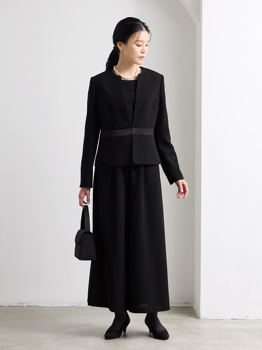 喪服・礼服】【WEB限定】【洗える・マシンウォッシャブル】ブラック