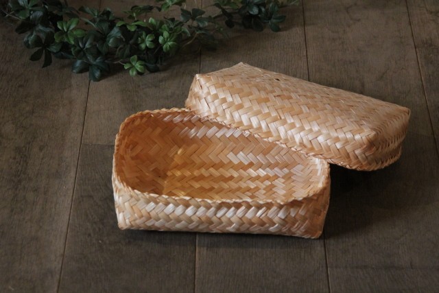 かご・バスケット・雑貨 - menui | 竹の行李籠 蓋付きのボックスタイプ