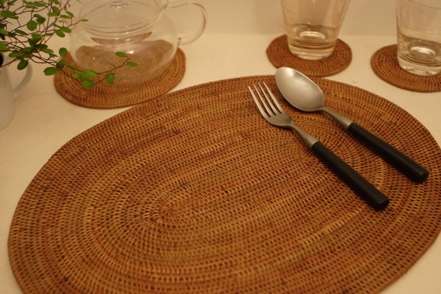 天然素材 バリ島アタ製品 バスケット カゴ ランチョンマット他 全25点