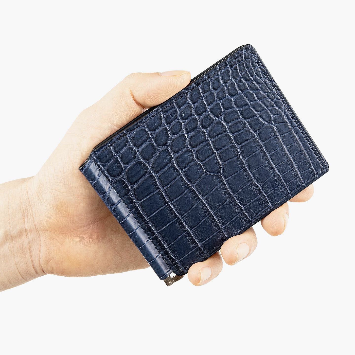 クロコダイル ポロサス × ブッテーロ マネークリップ | 大人のバッグ