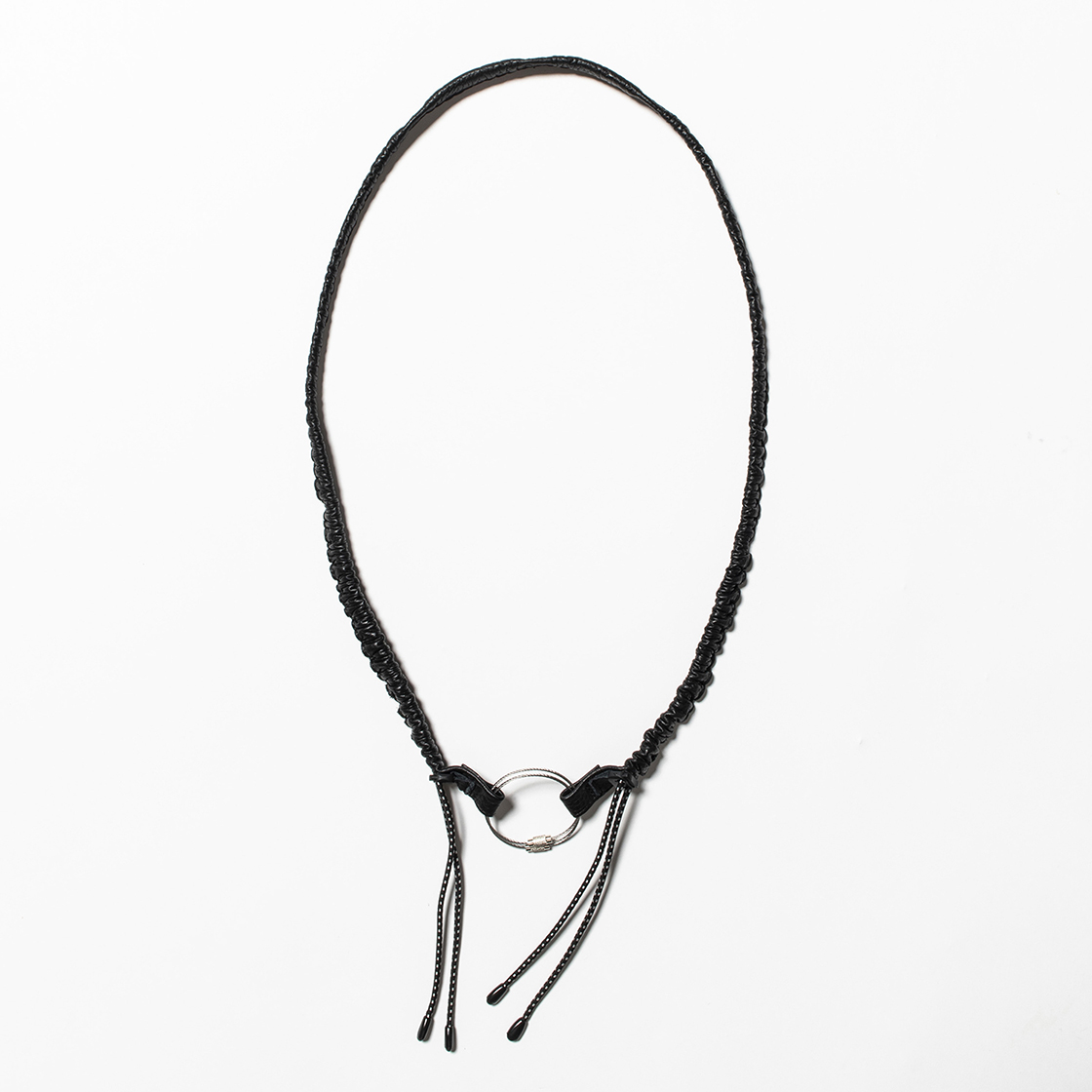 Bungee Leather Neck Strap Off Black | meanswhile