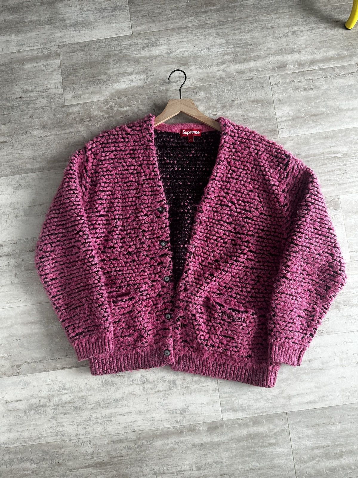 Supreme textured knotted cardigan pink | Grailed