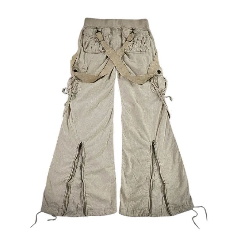 Japanese Brand Goa cargo parachute flared zip | Grailed