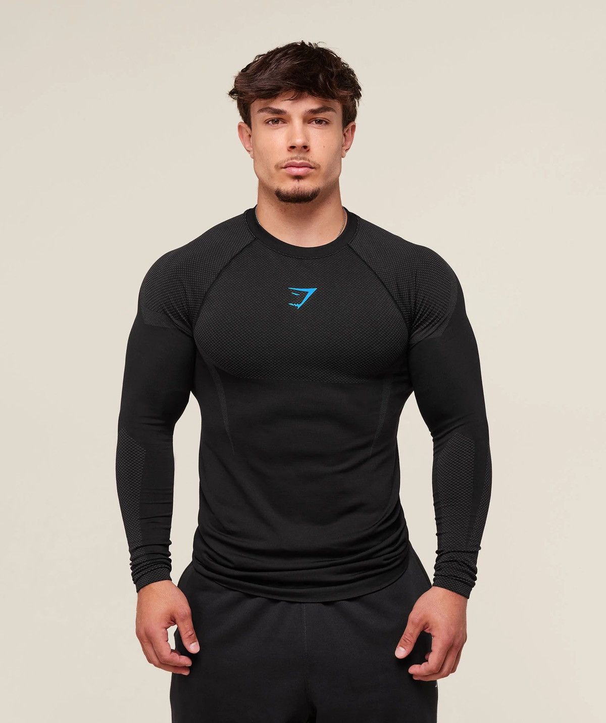 Gymshark Gymshark Onyx V5 Seamless Long Sleeve Shirt Blue / Onyx