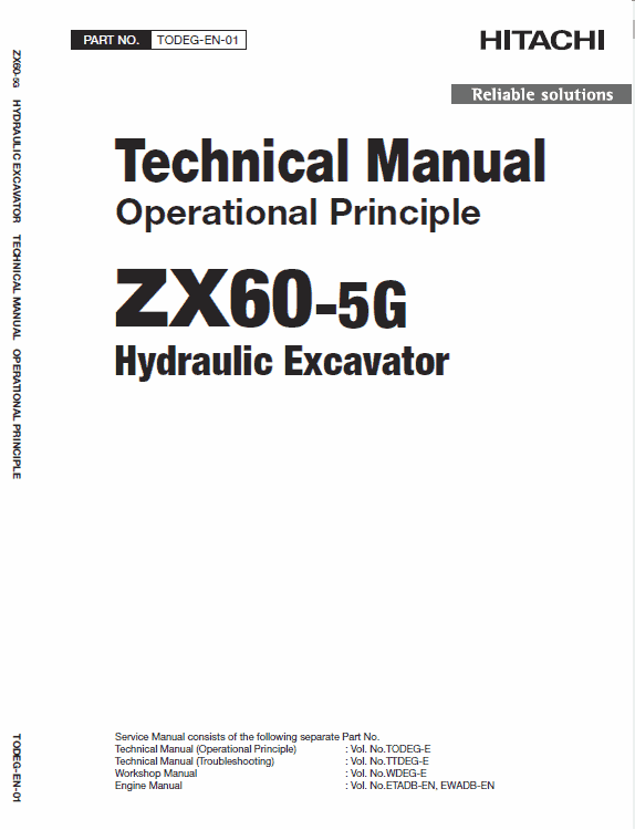 Hitachi ZX60-5G Excavator Service Repair Manual