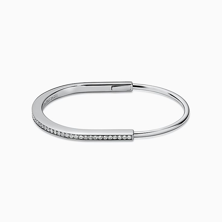 ティファニー ロック ナロー バングル ハーフ パヴェ ダイヤモンド