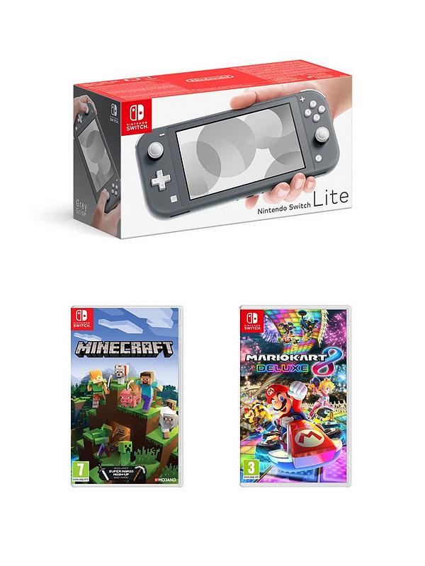 Nintendo Switch Lite Console with Minecraft & Mario Kart 8 | Very