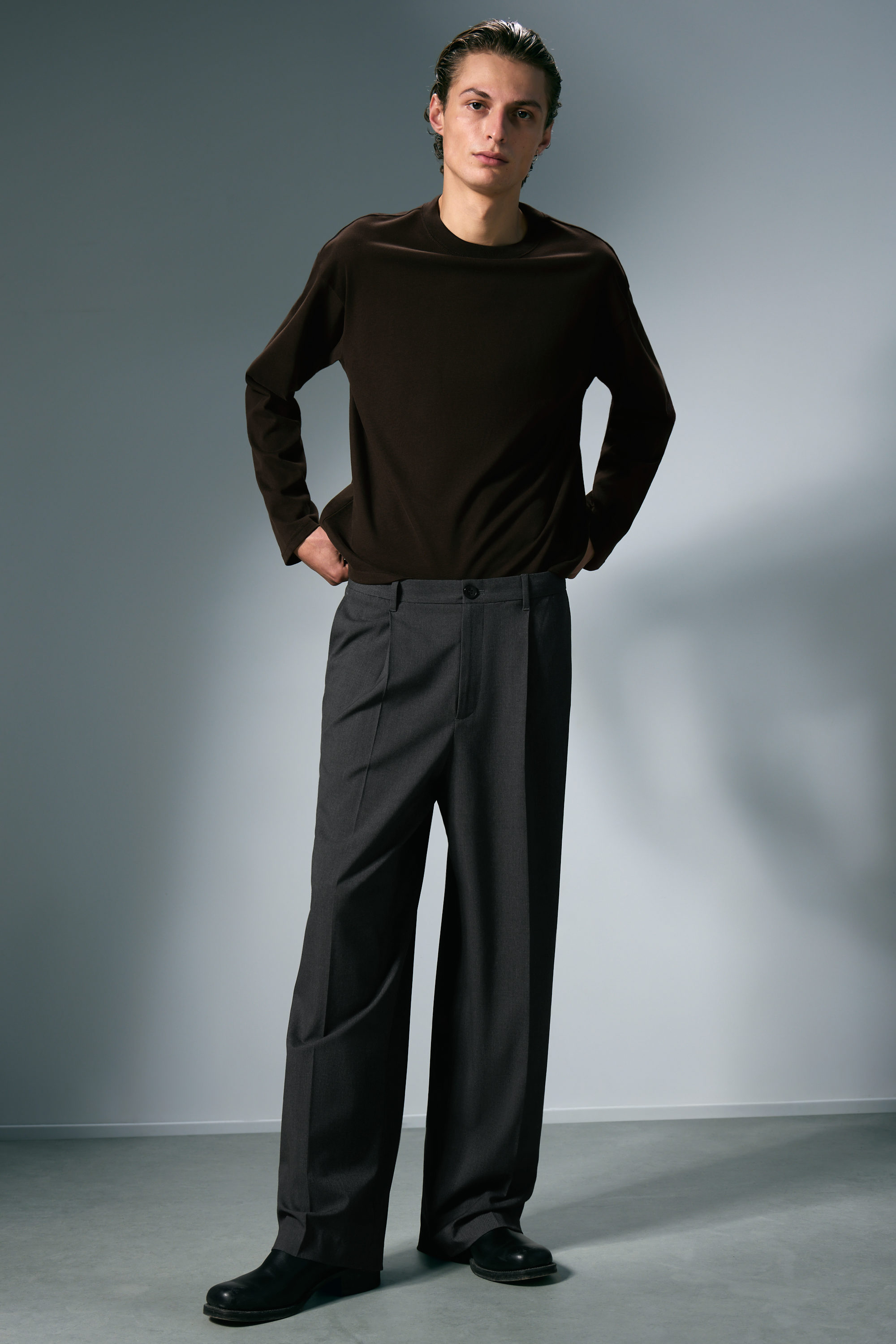 uno loose suit trousers - Dark Grey | Weekday WW