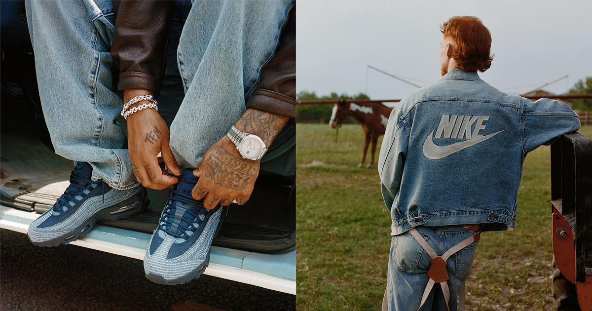 リーバイス」と「ナイキ」のコラボ新作 デニムの“エア マックス 95”を