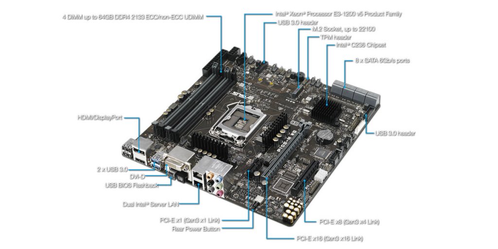 ASUS C236チップセット搭載LGA1151対応マザーボードにMicroATXモデル