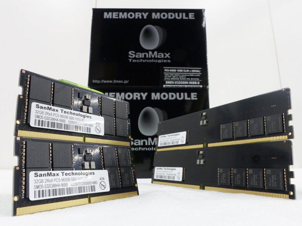 10年ぶりの黒い秋刀魚、SanMaxからBlack PCBを採用したPC向けDDR5