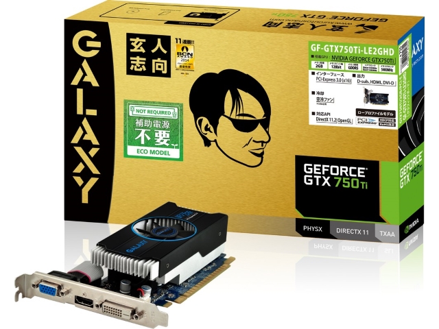 玄人志向 GF-GTX750TI-LE2GHD GeForce GTX 750 Ti 2GB 128-bit GDDR5