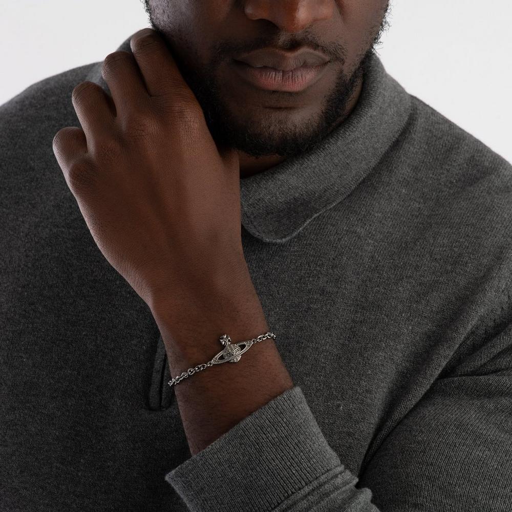 Vivienne Westwood Mini Bas Relief 18cm Black Tone Bracelet