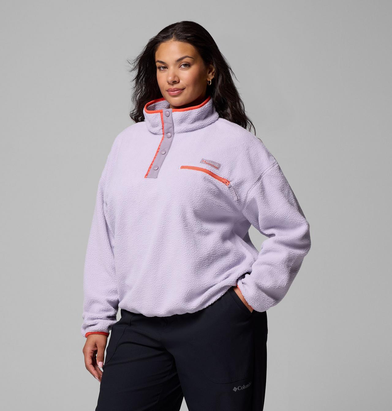 Women's Helvetia II Cropped Half Snap Fleece Pullover - Plus Size