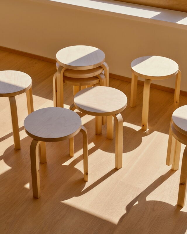 Artek Aalto stool 60, wild birch | Finnish Design Shop