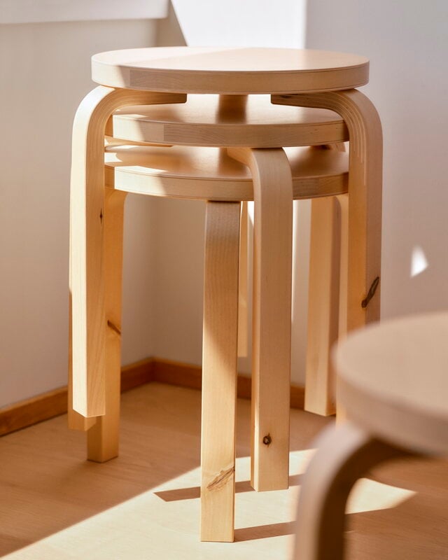 Artek Aalto stool 60, wild birch | Finnish Design Shop