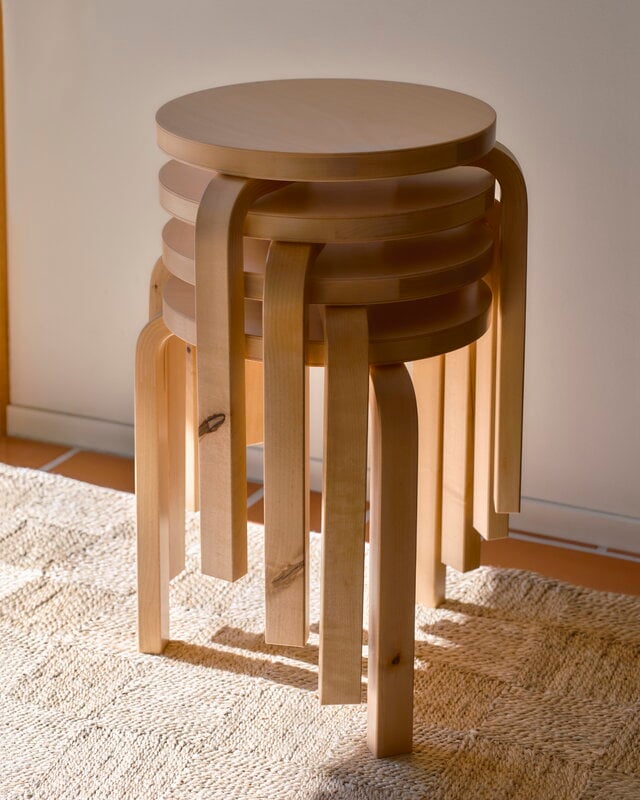 Artek Aalto stool 60, wild birch | Finnish Design Shop