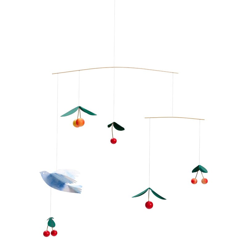 Flensted Mobiles Cherry Bird mobile, multicolour | Finnish Design Shop