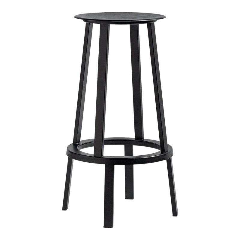 HAY Revolver bar stool, 76 cm, black | Finnish Design Shop