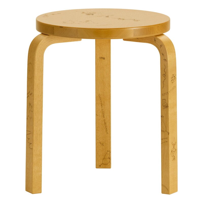 Artek Aalto stool 60, Artek + Moomin, Celebration | Finnish Design