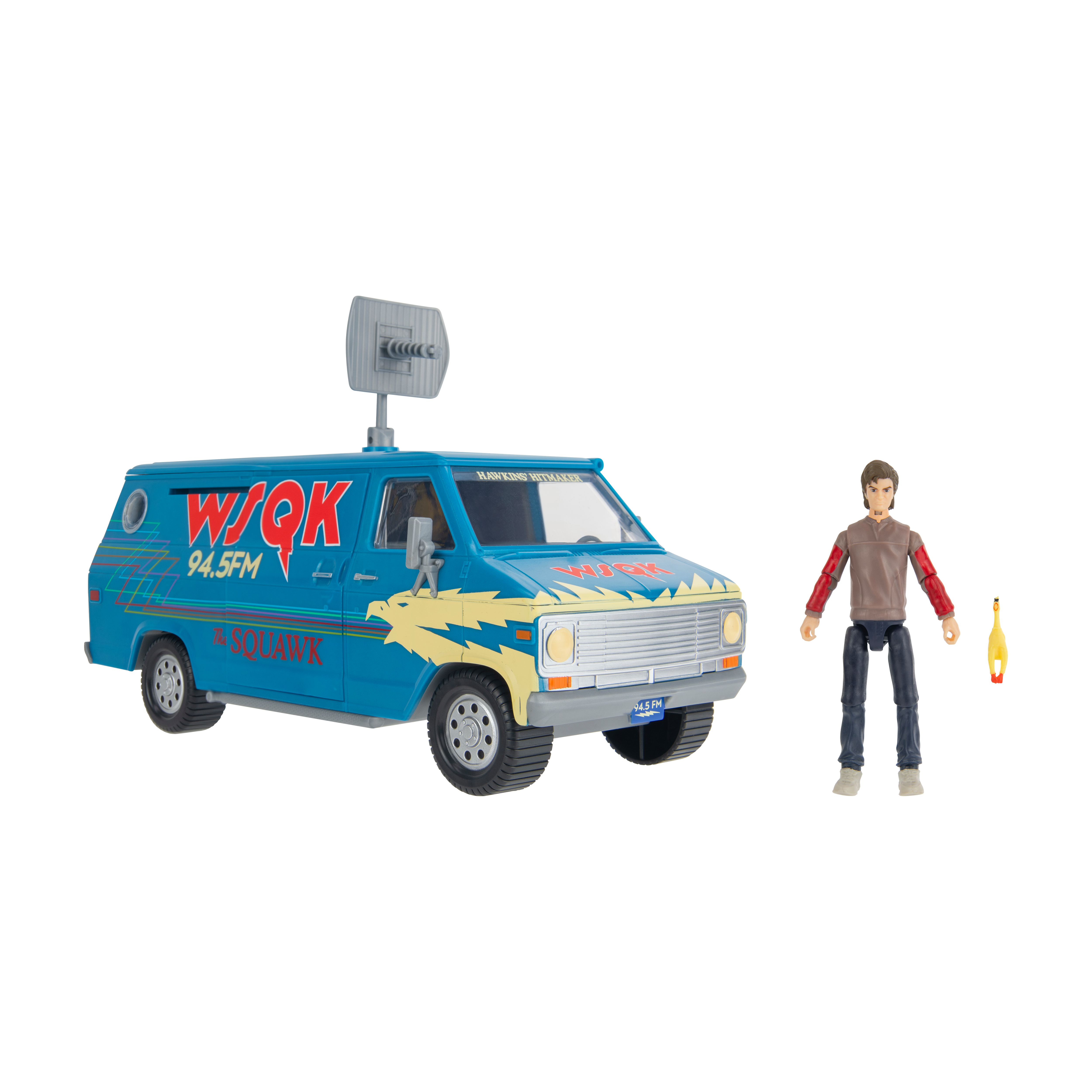 Jazwares Stranger Things Steve Harrington WSQK Van Playset 4-in