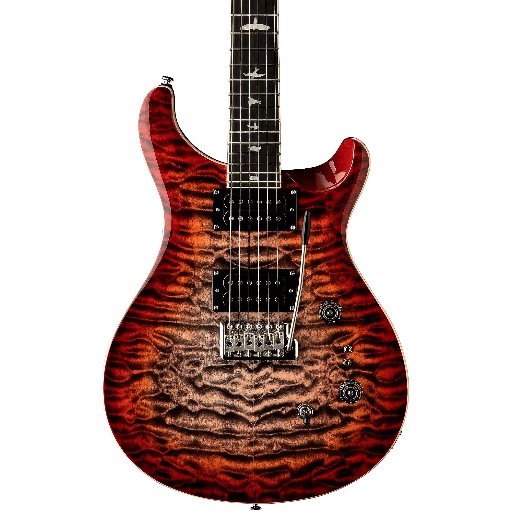 PRS SE Custom 24-08 Quilt Package Electric Guitar Charcoal Cherry